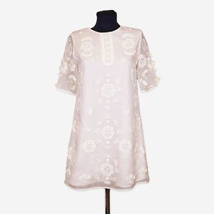 Chloe Vintage Girls Embroidered Shift Dress Sz 12